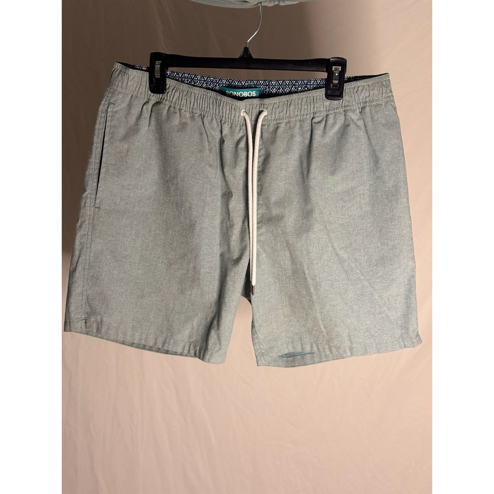 Bonobos - Swim Trunks 7" Inseam Drawstring Elastic Waist - Grey - Large - Mens